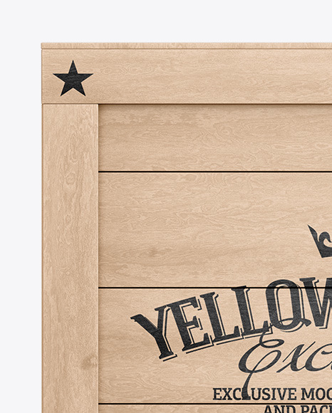 Wooden Box Mockup PSD #2