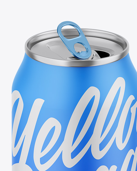 Opened Metallic Can W  Matte Finish Mockup PSD #2