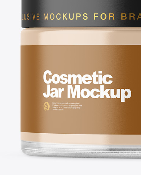 Clear Cosmetic Jar Mockup PSD #4