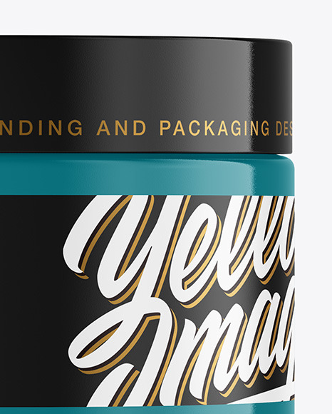 Glossy Cosmetic Jar Mockup PSD #2