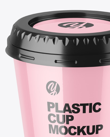 Glossy Plastic Cup Mockup PSD #2