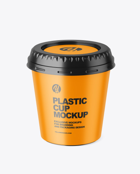 Matte Plastic Cup Mockup