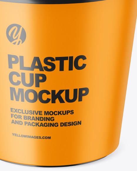Matte Plastic Cup Mockup PSD #1