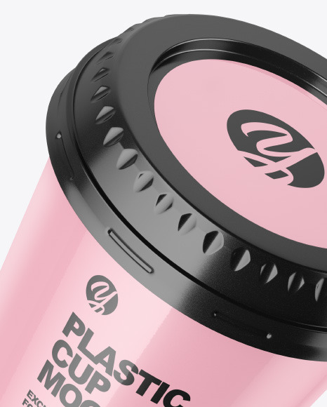 Glossy Plastic Cup Mockup PSD #2