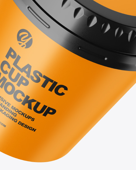Matte Plastic Cup Mockup PSD #1