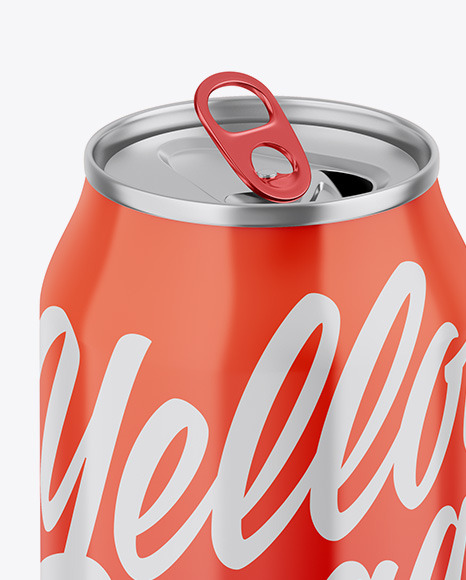 Opened Metallic Can W  Glossy Finish Mockup PSD #2