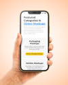 Apple iPhone 12 Pro Max in Hand Mockup