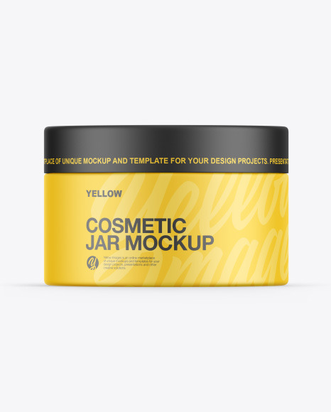 Matte Cosmetic Jar Mockup PSD #2