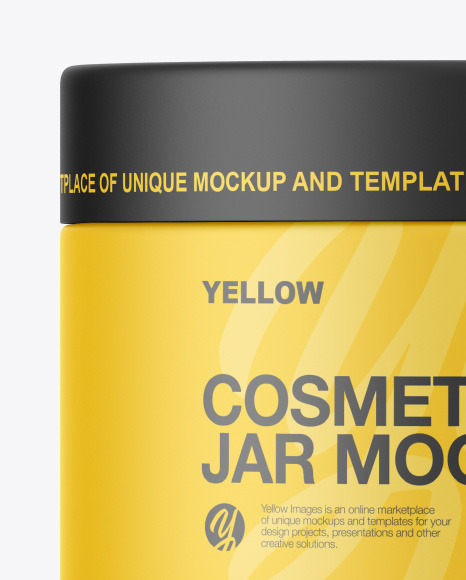 Matte Cosmetic Jar Mockup PSD #3