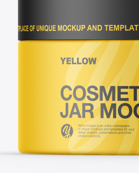 Matte Cosmetic Jar Mockup PSD #4