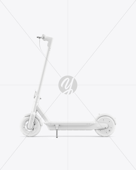 Free Electric Scooter Mockup - Side View PSD Mockups