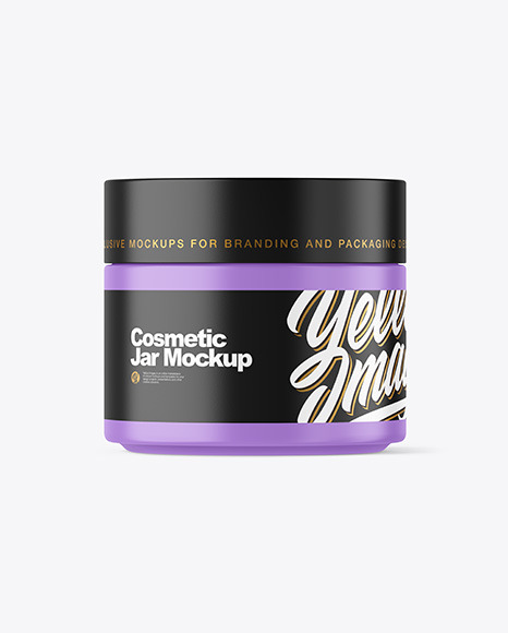 Matte Cosmetic Jar Mockup