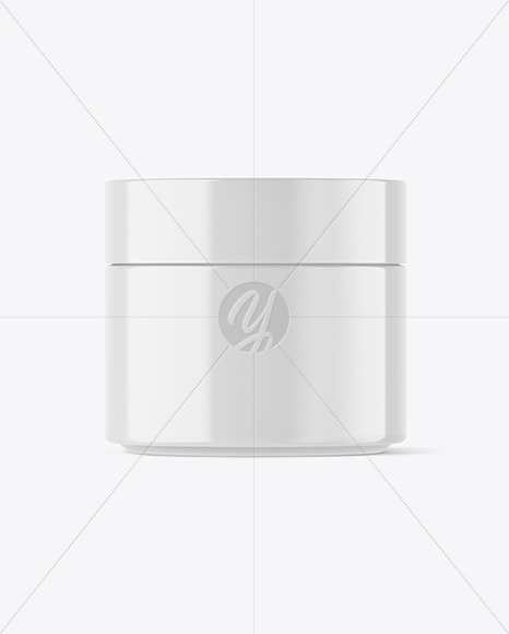 Glossy Cosmetic Jar Mockup PSD #1