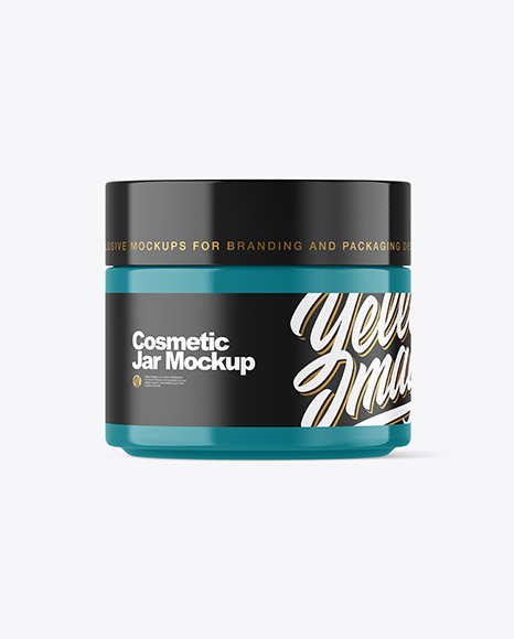 Glossy Cosmetic Jar Mockup PSD #2