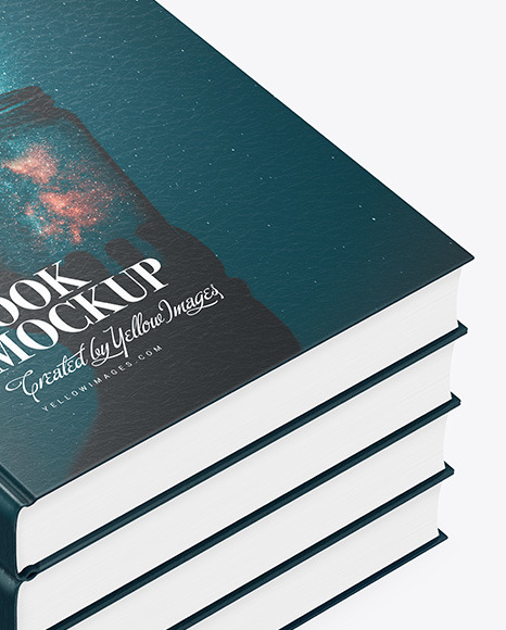 Hardcover Books w  Leather Cover Mockup PSD #4