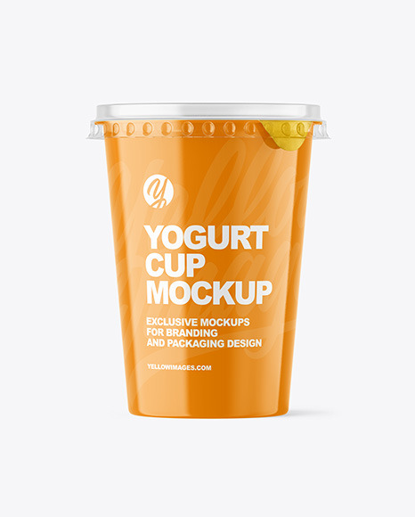 Glossy Yogurt Cup Mockup PSD #2