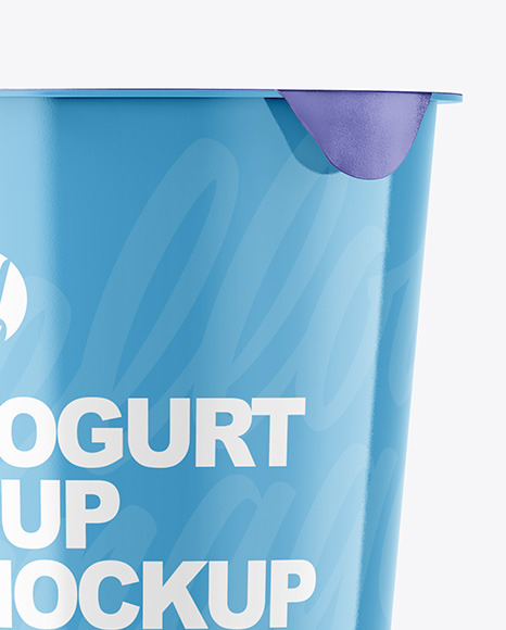 Glossy Yogurt Cup Mockup PSD #6