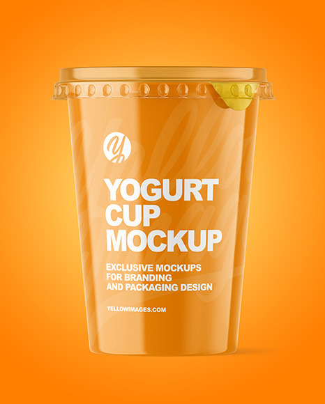 Glossy Yogurt Cup Mockup PSD #5