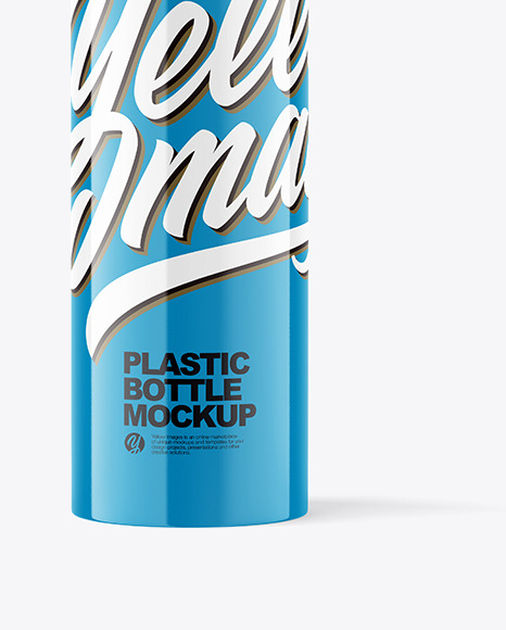 Glossy Plastic Bottle Mockup PSD #1