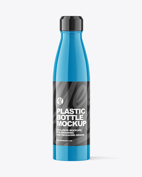 Glossy Plastic Bottle Mockup PSD #6
