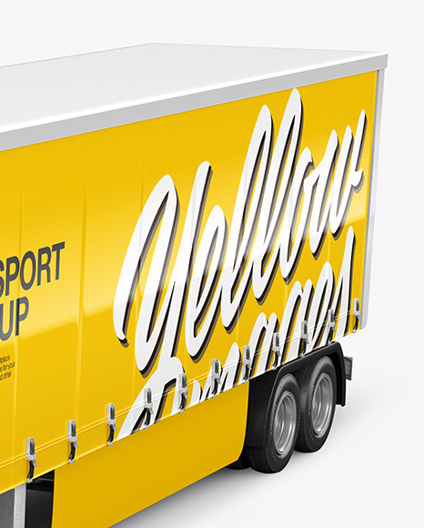 Truck Mockup   Half Side View PSD #1