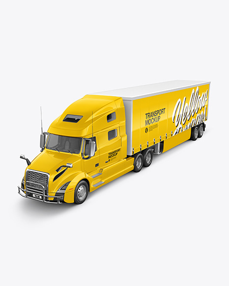 Truck Mockup   Half Side View PSD #7