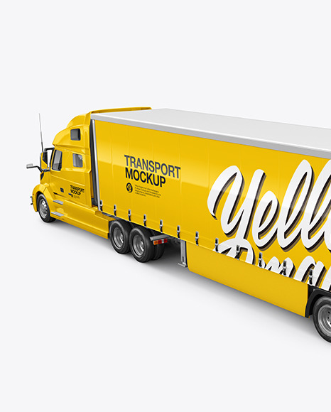 Truck Mockup - Back Half Side View