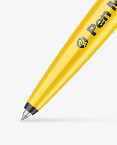 Glossy Pen Mockup PSD #6