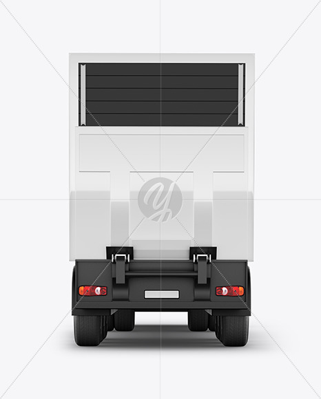 Free Truck Mockup - Back View PSD Mockups