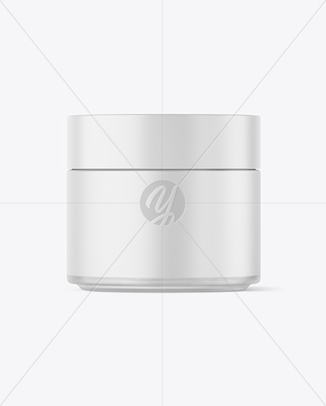 Free Frosted Glass Cosmetic Jar Mockup PSD Mockups