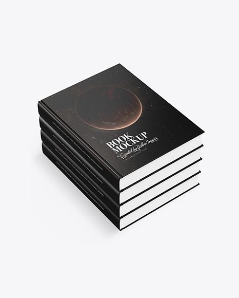 Hardcover Books w  Fabric Cover Mockup PSD #2