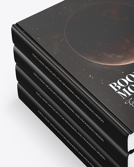 Hardcover Books w  Fabric Cover Mockup PSD #3