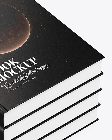 Hardcover Books w  Fabric Cover Mockup PSD #4