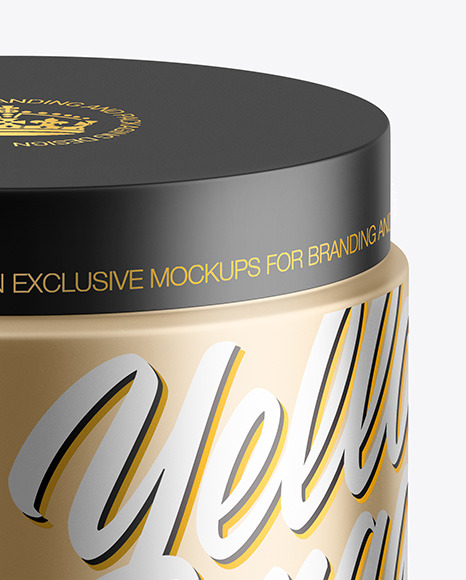 Matte Metallic Cosmetic Jar Mockup PSD #4