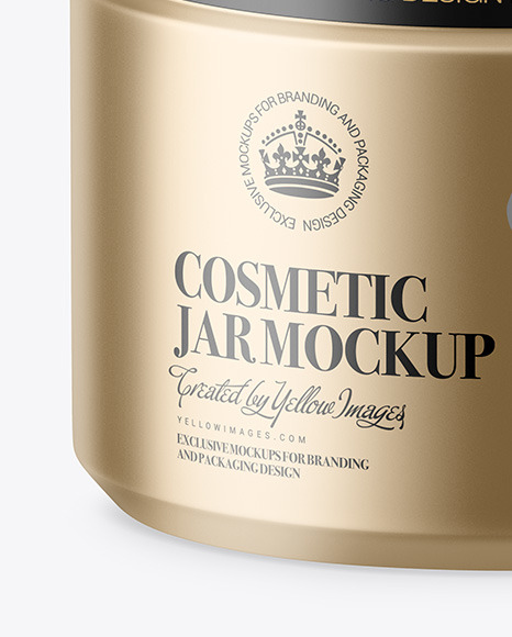 Matte Metallic Cosmetic Jar Mockup PSD #5