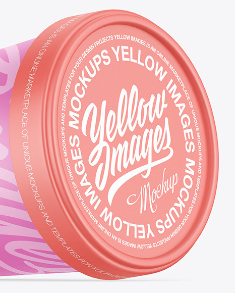 Matte Ice Cream Cup Mockup PSD #2