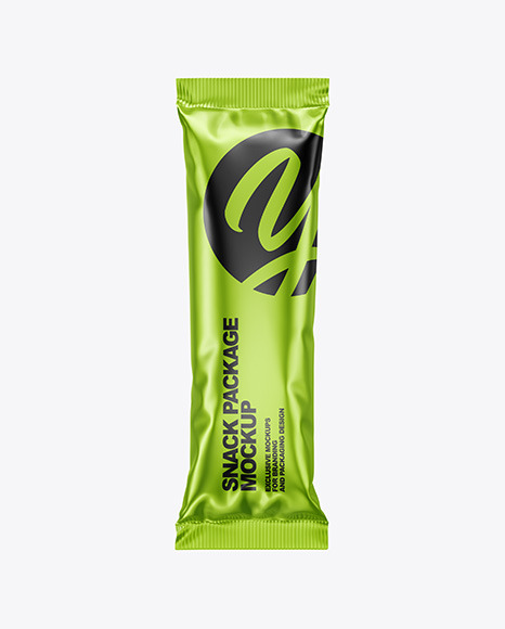 Metallic Snack Package Mockup PSD #2