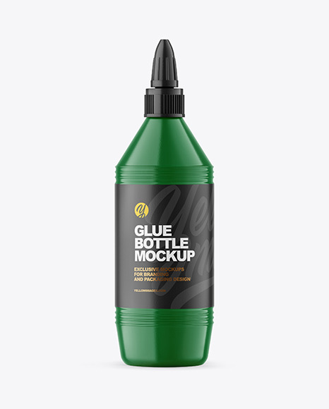 Glossy Glue Bottle Mockup