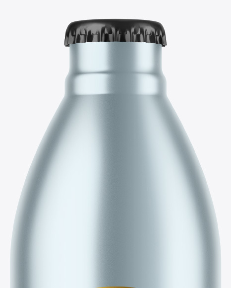 Metallic Beer Bottle Mockup PSD #2