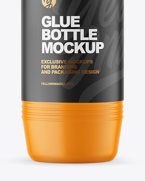 Matte Glue Bottle Mockup PSD #6