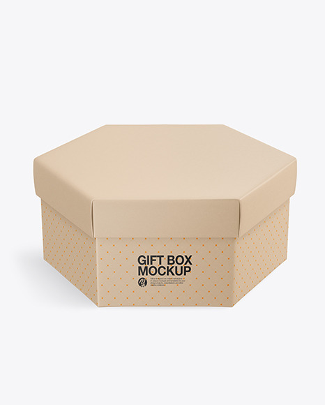 Kraft Gift Box Mockup PSD #2
