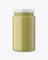 Glass Jar with Sauce Mockup