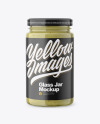 Glass Jar with Sauce Mockup