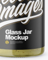 Glass Jar with Sauce Mockup