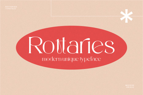 Rottaries - Modern Unique Typeface