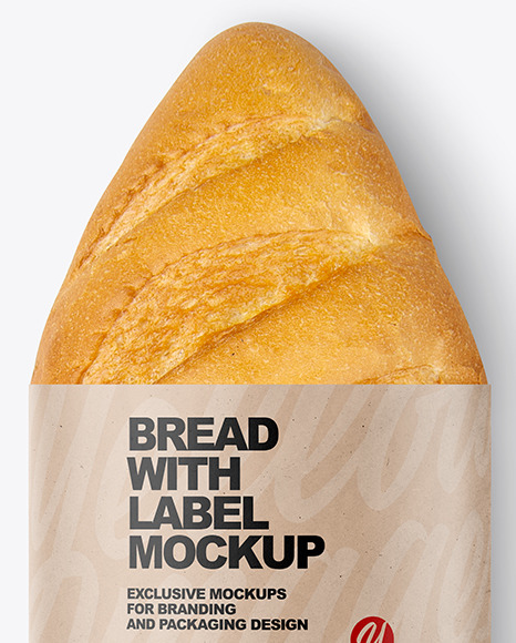 Loaf Of White Bread with Label Mockup PSD #2