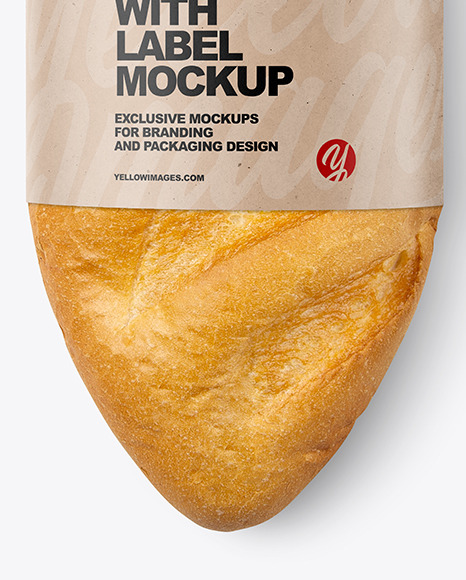 Loaf Of White Bread with Label Mockup PSD #1