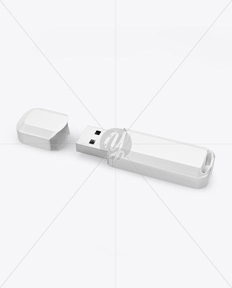Plastic USB Flash Drive Mockup PSD #3