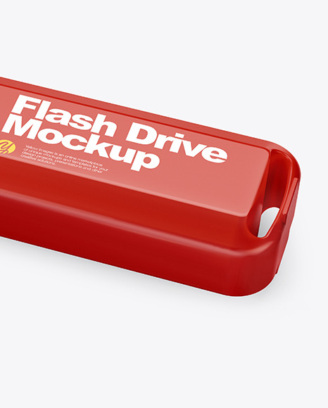 Plastic USB Flash Drive Mockup PSD #1