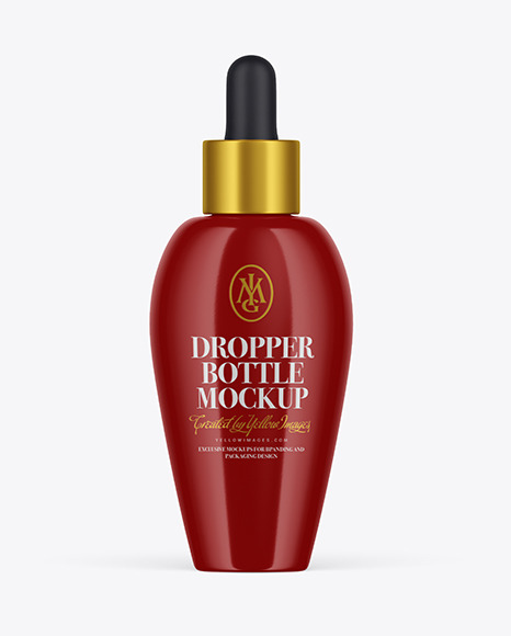 Glossy Dropper Bottle Mockup PSD #2